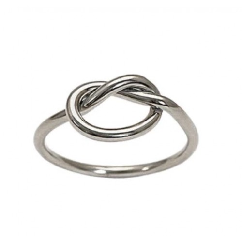 Heiring knude ring rhodineret sølv 53-4-79rh