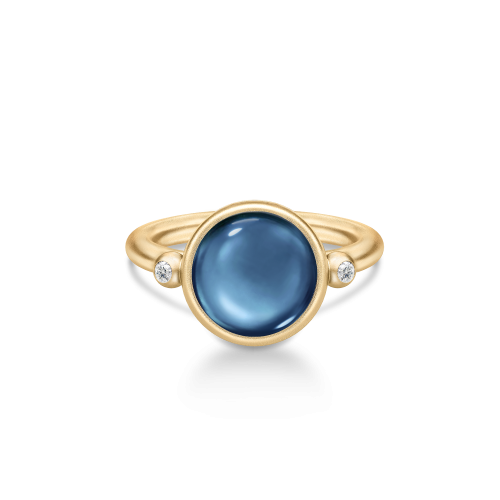 Julie Sandlau Prime Ring Sapphire Blue Forgyldt RI248GDSACR