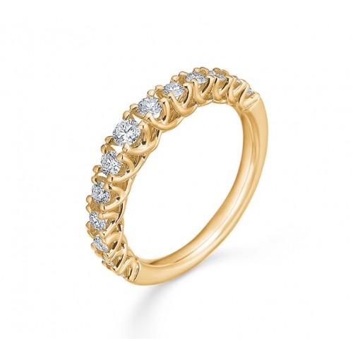 Mads Z Crown Princess Ring 14 kt. rødguld m. 0,50 ct diamant 1541950