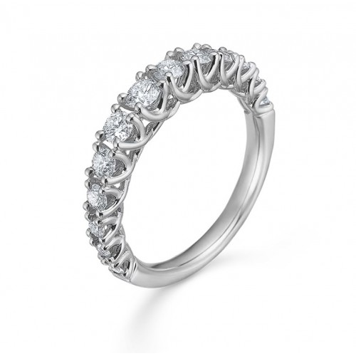 Mads Z CROWN Princess Ring 14 kt. hvidguld m. 0,75 ct diamant 1641975