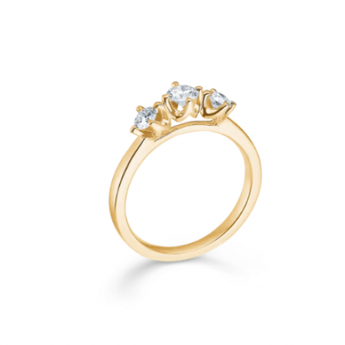 Mads Z Crown Trinity Ring 14 kt. rødguld m. 0,56 ct diamant 1541756