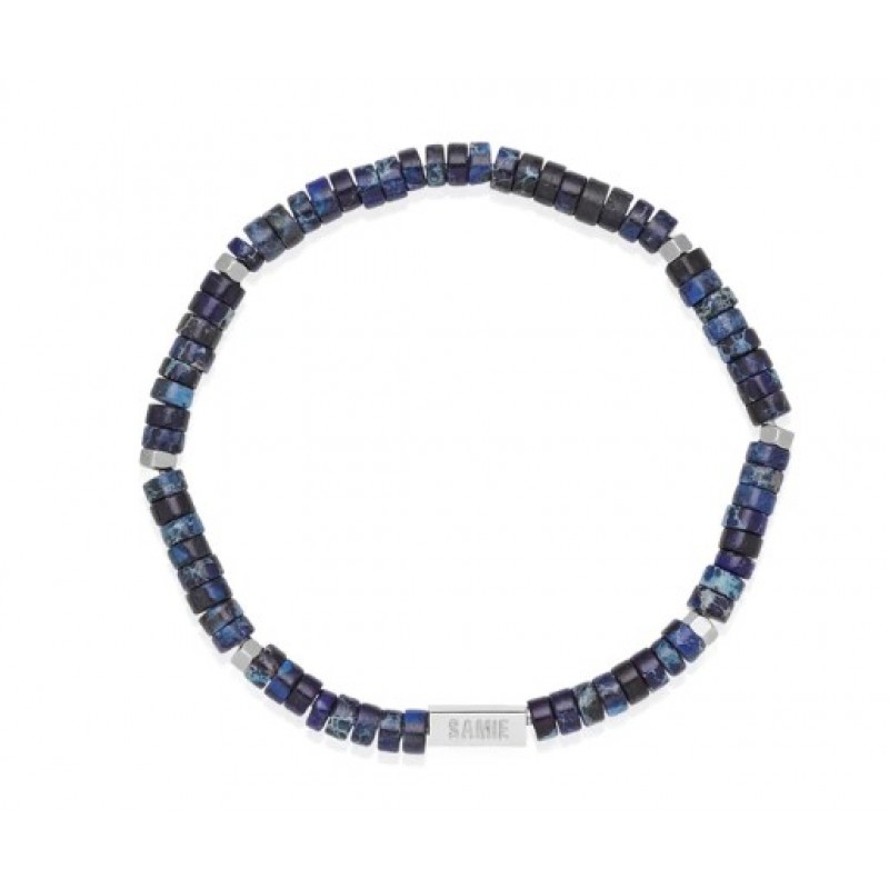 SAMIE armbånd med blå perler x3013swsblue19