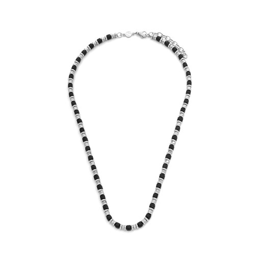 SAMIE halskæde med sorte perler x2008swsblac...