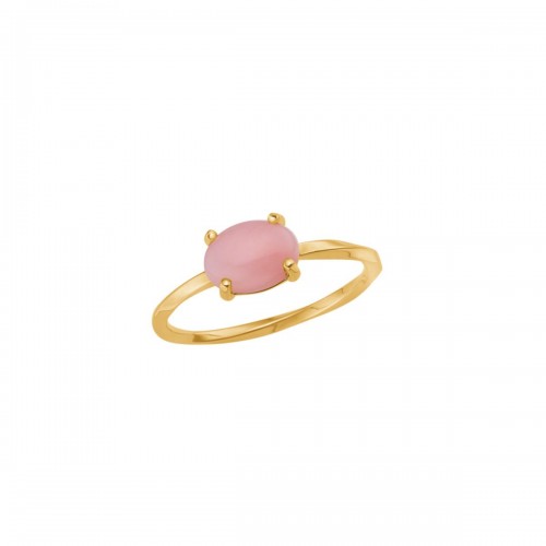Carré 10-Karat ring med Pink Opal TR 4355 PO